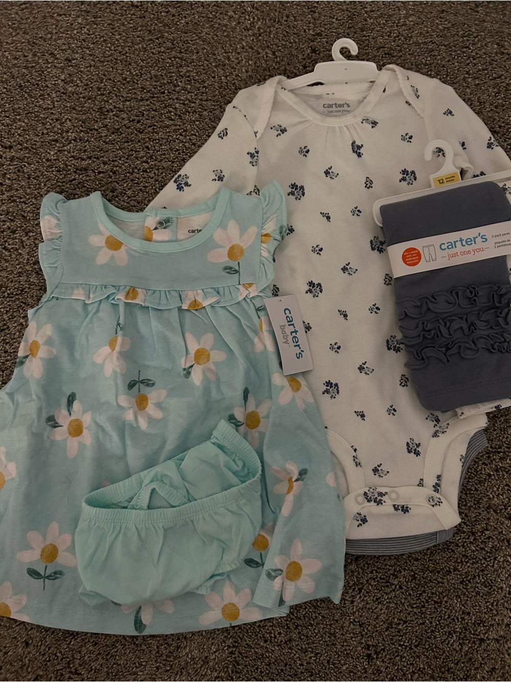Carter's nwt lot. Dress,pants &onesies